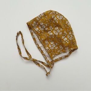 Briar Baby Floral Mustard Buttercup liberty Baby Bonnet size 18/24 months